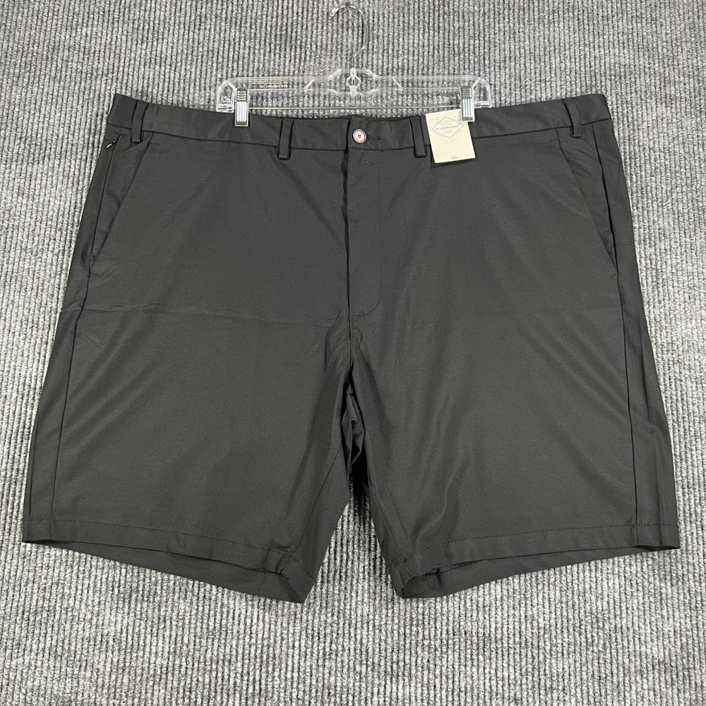 St. Johns Bay Shorts Mens Size 52 Black Chino Casual Comfort Golf Outdoor New